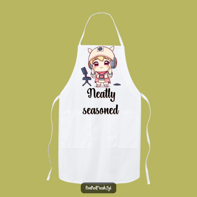 Funny Perfectionist Apron: Chef's Smirking Character Design, Perfect Funny Kitchen Gift