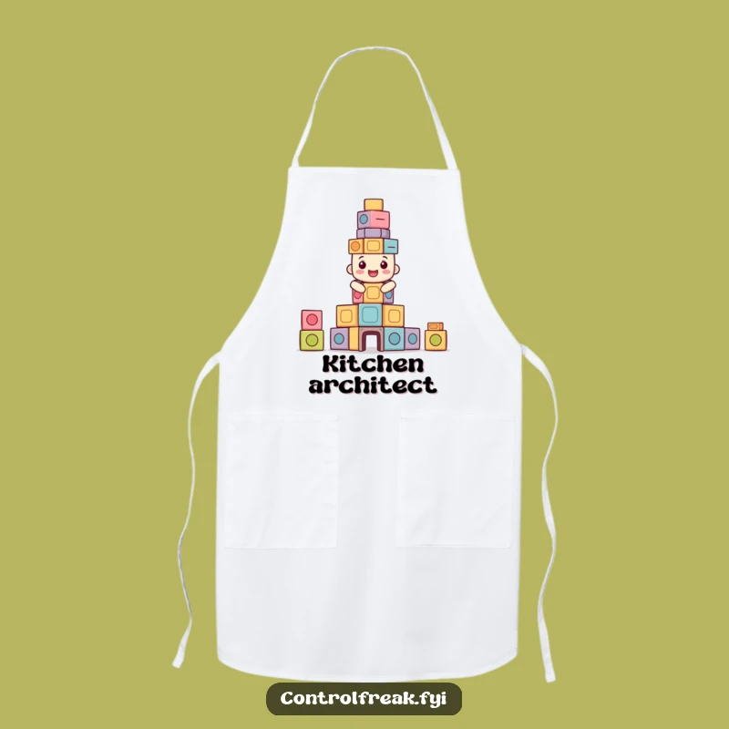Funny Symmetrical Tower Apron - Kitchen Precision with Humor
