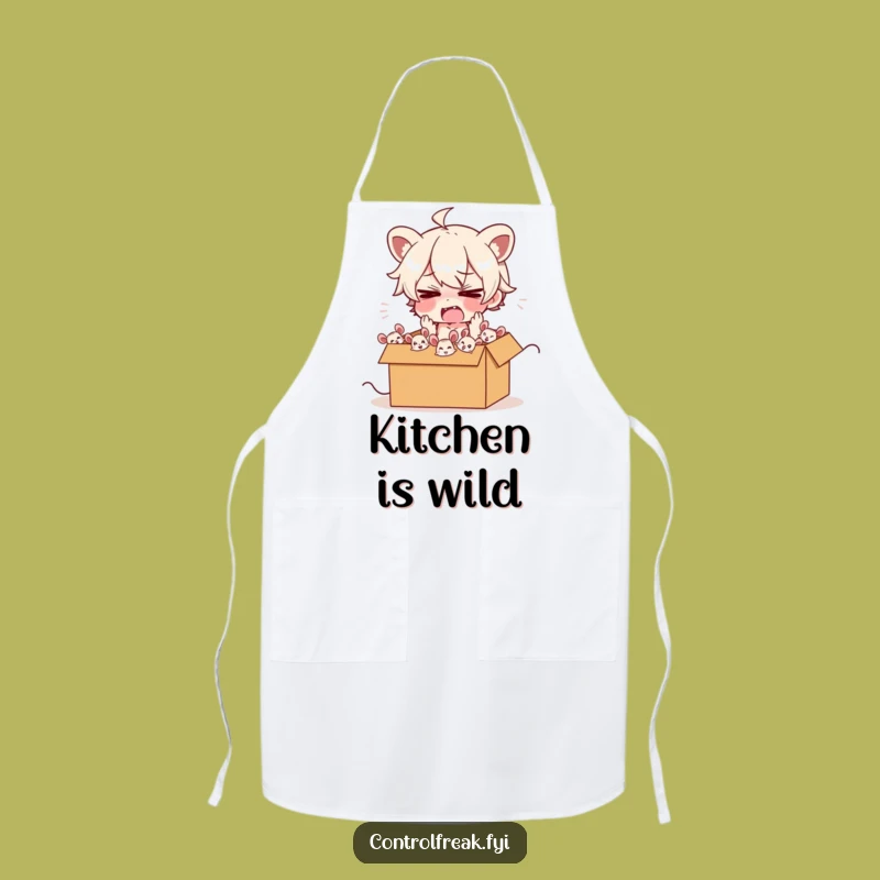 Funny Frazzled Mouse Herder Apron: Kitchen Chaos Gear, Unique Gift