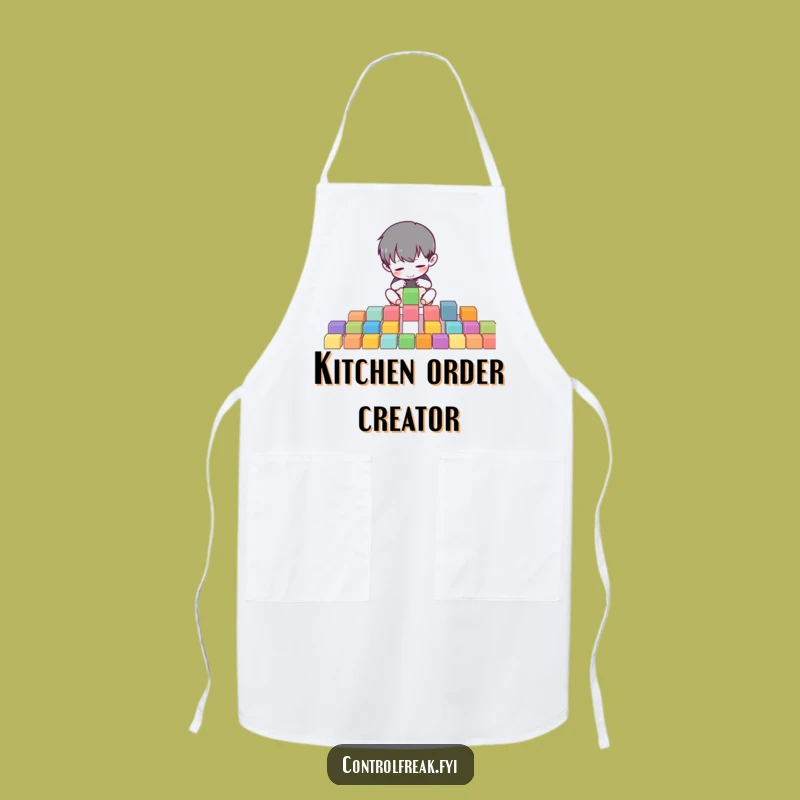 Funny Apron: Character Organizing Blocks, Kitchen Order Gift
