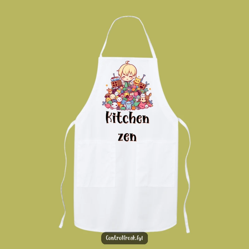 Funny 'Tidy Titan' Apron: Chef Character Organizing Toys, Perfect Gift for Organized Kitchen Fun!