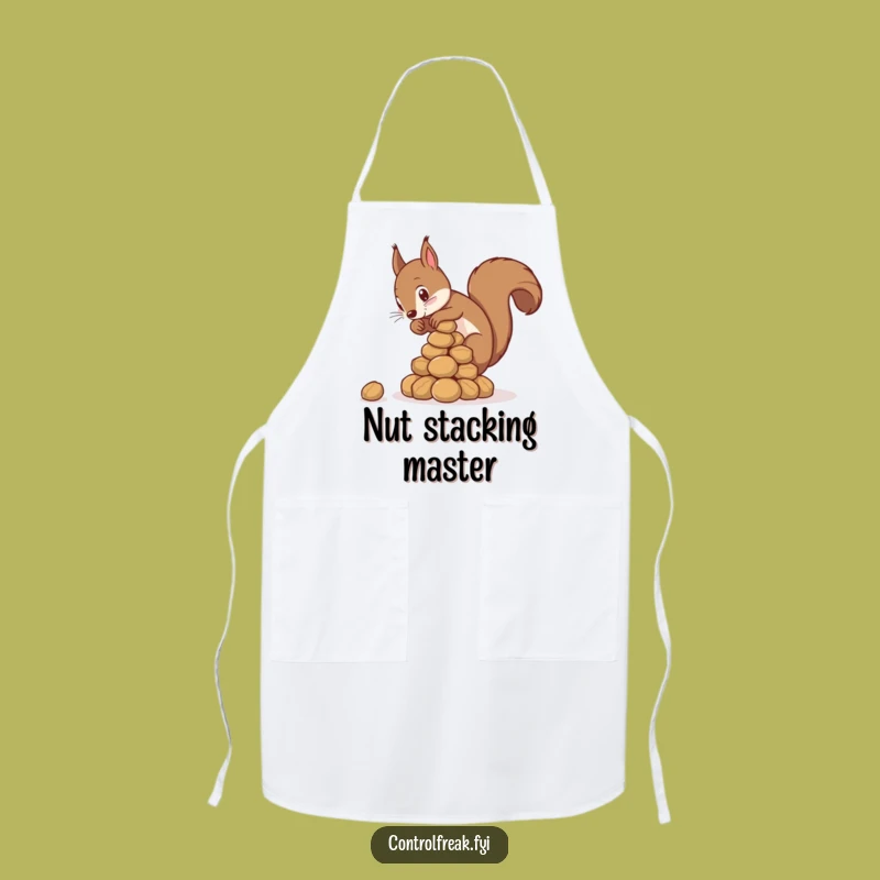 Funny Squirrel Pyramid Apron - Chef's Gift for Meticulous Cooks and Bakers
