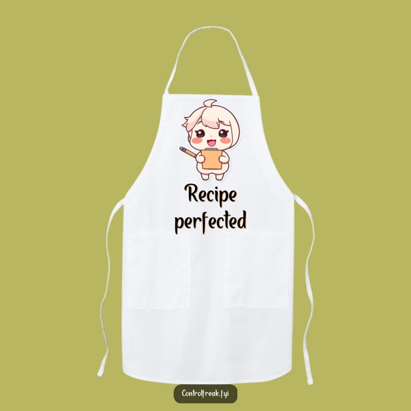 Funny Organizer Apron: Chef's Cheerful Character Design, Perfect Funny Kitchen Gift
