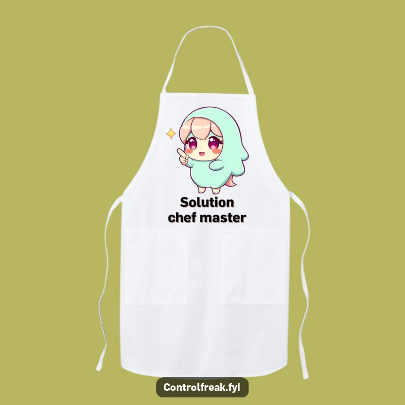 Funny Genius Solution Apron: Cook with Brilliant Insight!