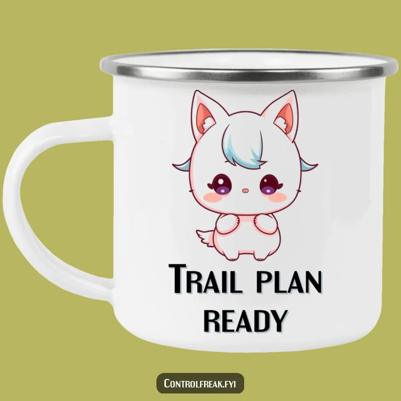 Funny Kawaii Planner Camping Mug: Outdoor Strategy, Blueprint Camp Cup, Adventure Gift
