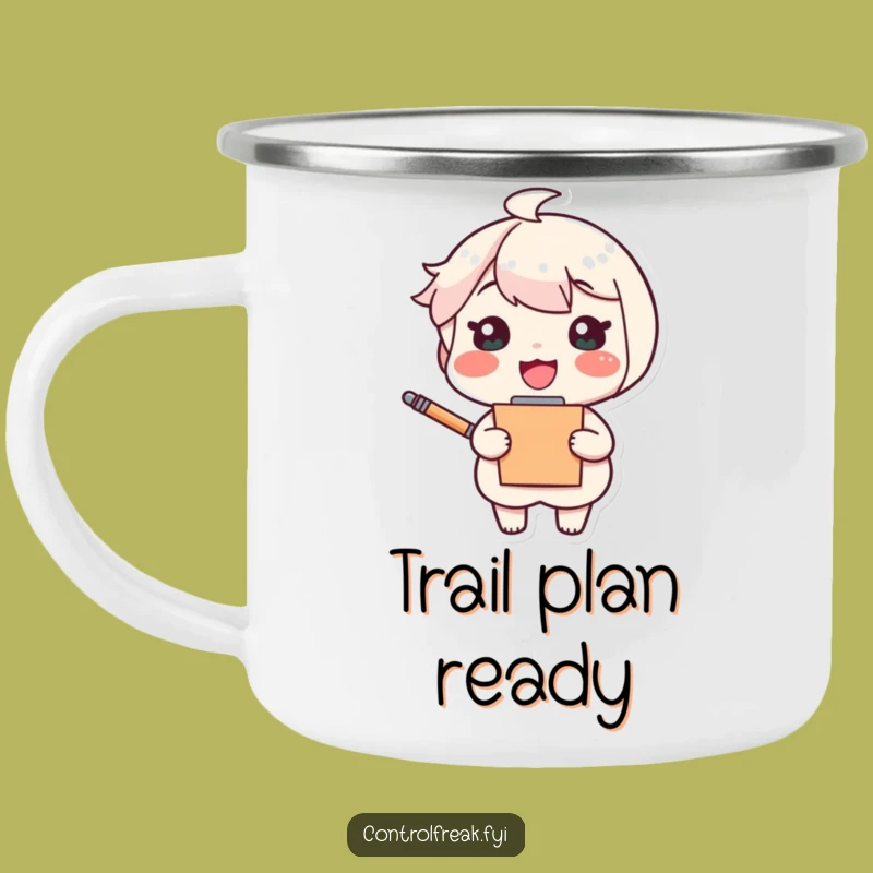 Funny Organizer Camping Mug: Cheerful Character Design, Perfect Outdoor Funny Gift