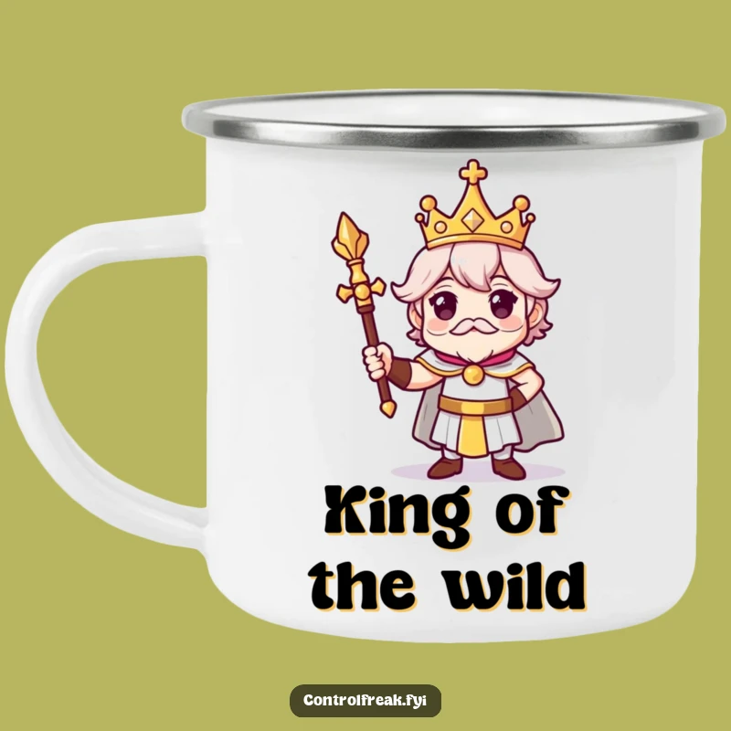 Funny Royal Camping Mug: Regal Character Design, Perfect Outdoor Funny Gift