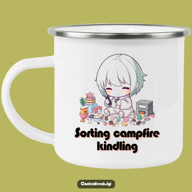 Funny Organizer Mug: Character Sorting Tiny Items, Outdoor Funny Gift
