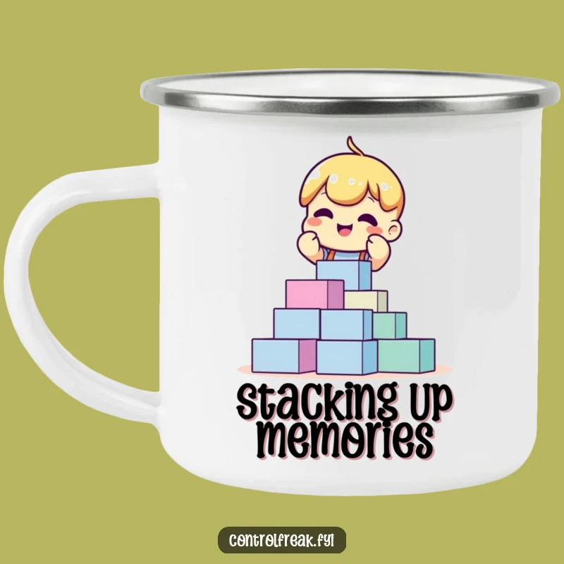 Funny Block Stacking Camping Mug: Outdoor Order Companion, Gift