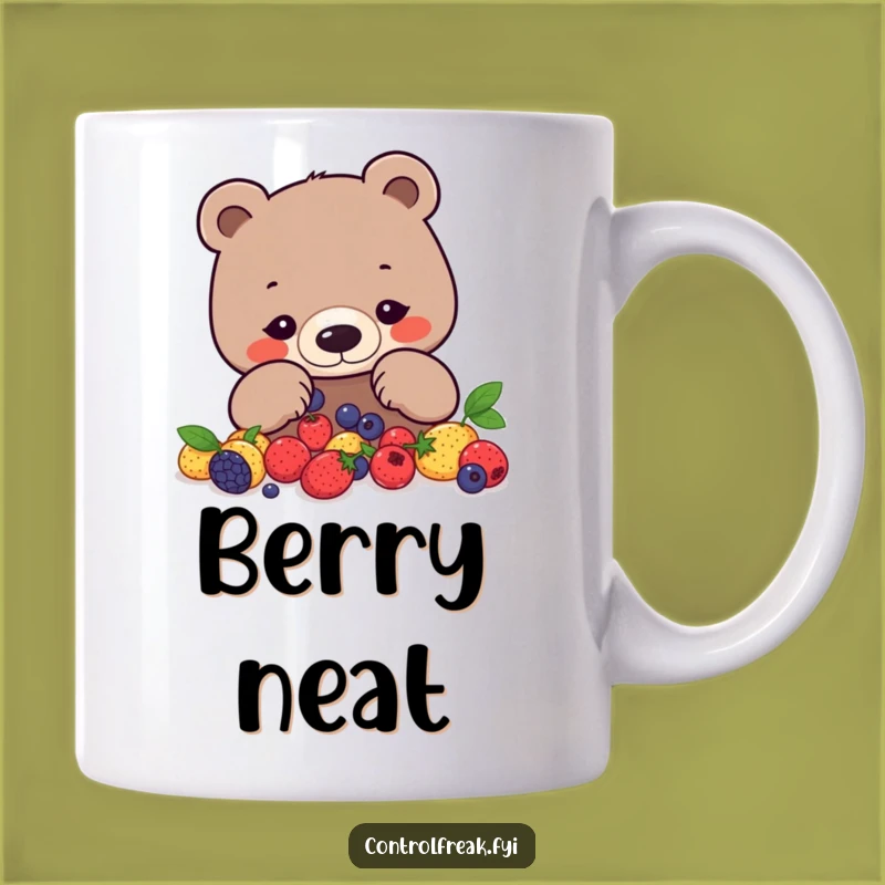 Funny Bear Mug: Geometric Berry Arranging, for the Focused and Precise, Perfect Gift