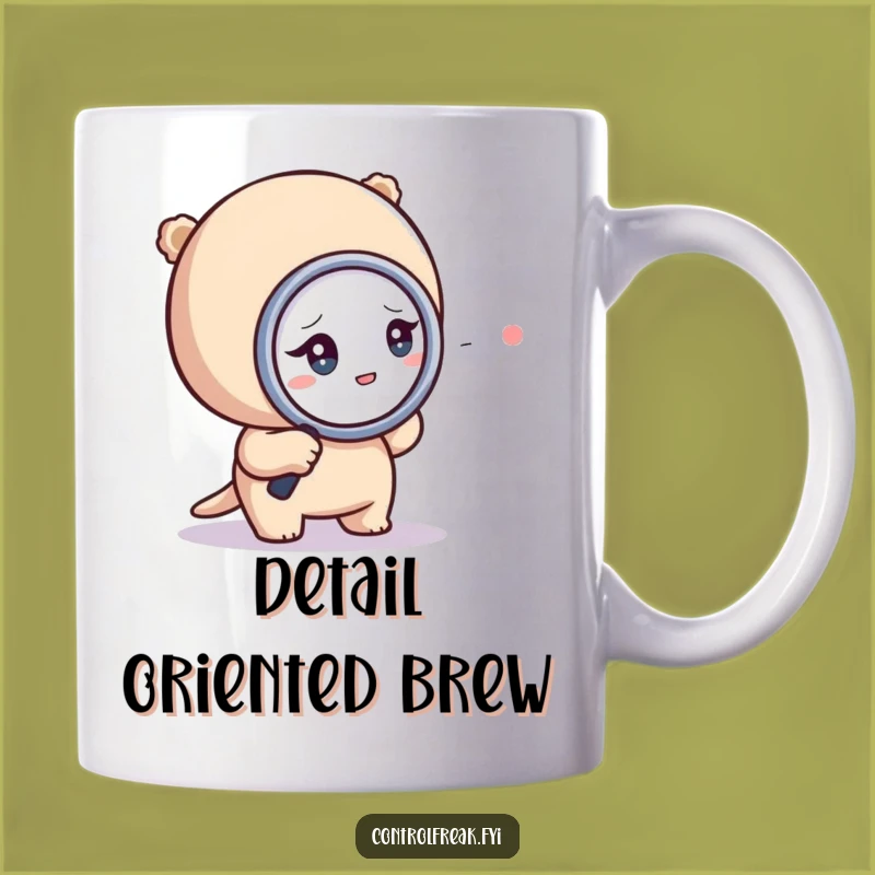 Funny Detective Mug: Tiny Character Magnifying Dot, Perfect Obsessive Gift