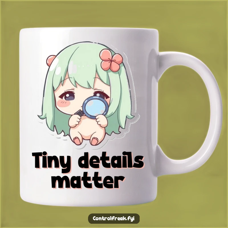 Funny Kawaii Magnifying Glass Mug: Detail-Oriented Humor Gift