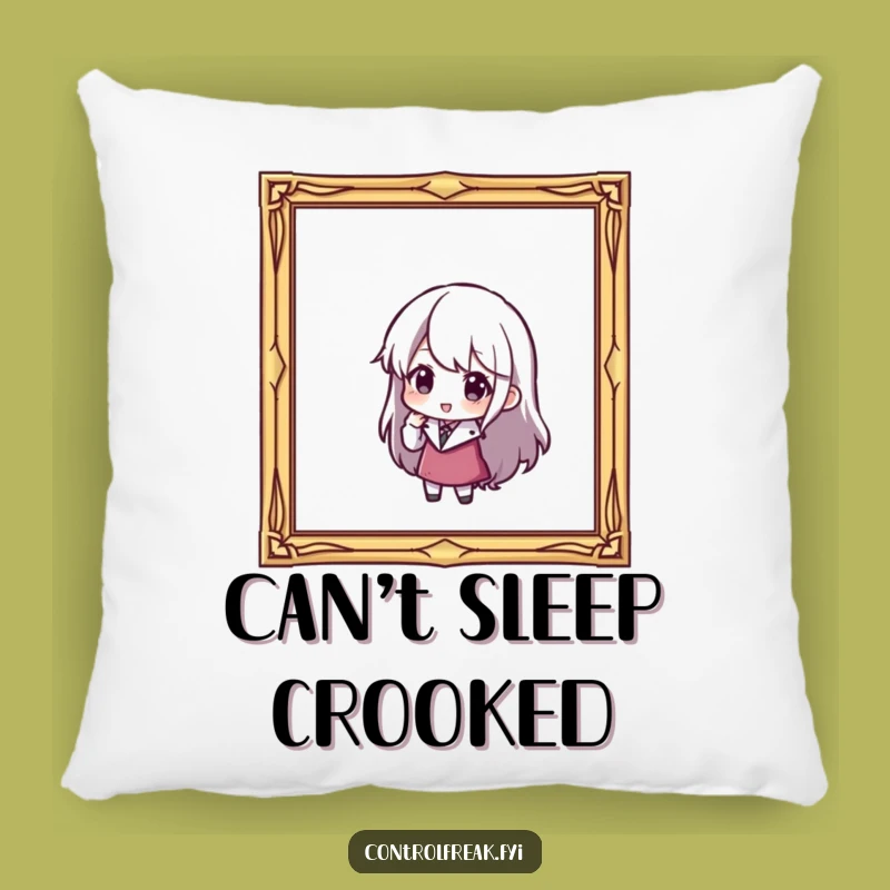 Funny Decorator Pillow: Character Adjusting Tilted Frame, Comfortable Funny Gift