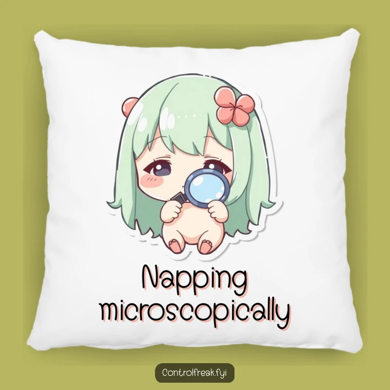Cozy Funny Kawaii Magnifying Glass Pillow: For Curious Minds