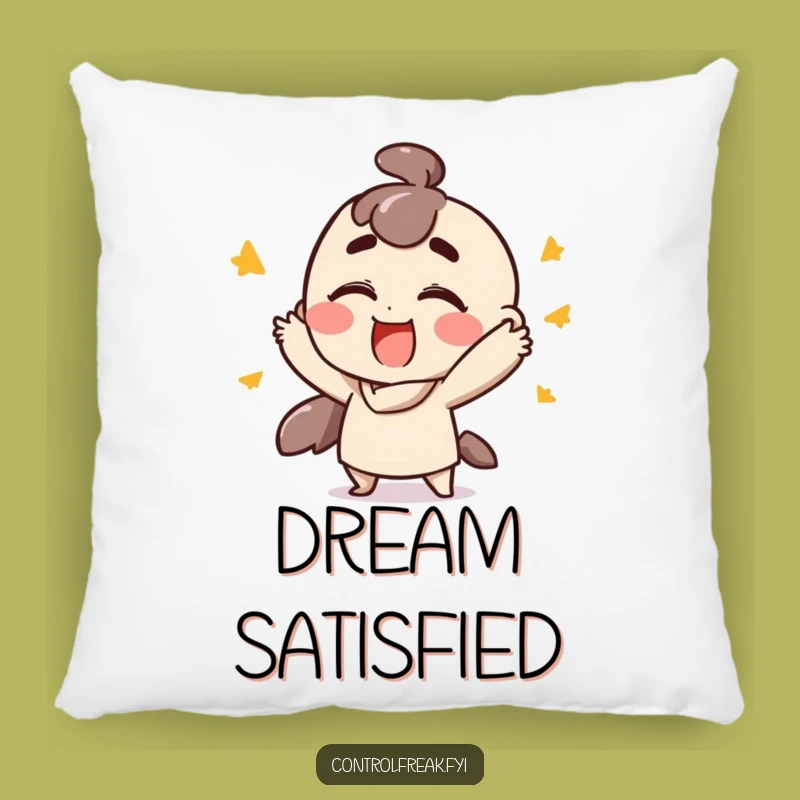 Funny Accent Pillow: Satisfied Gesturer, Comfortable Victory Gift