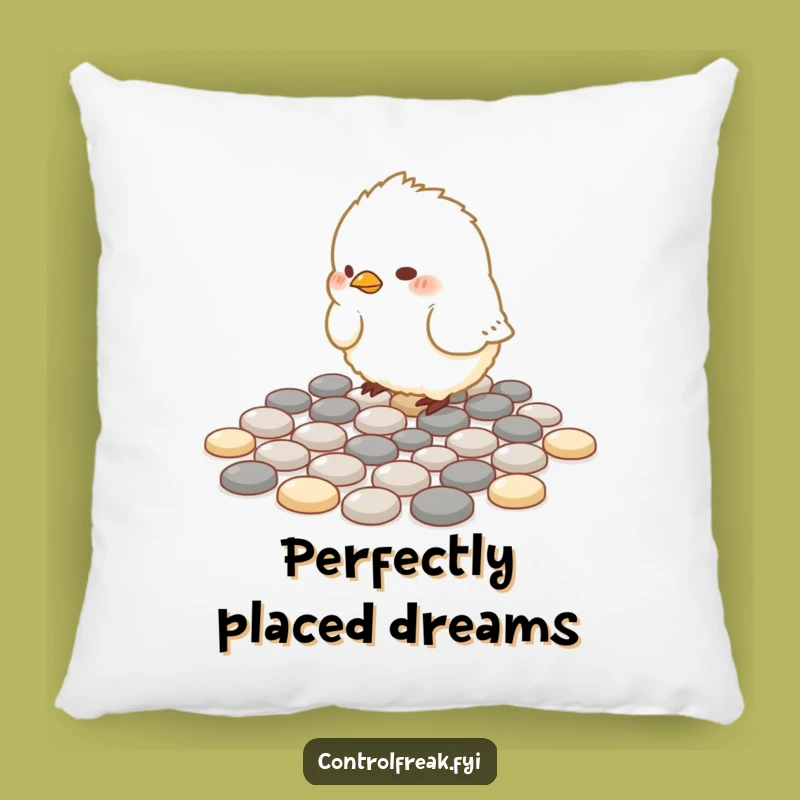 Funny Bird Pattern Pillow: Cuddle up with an Organized Feathered Friend