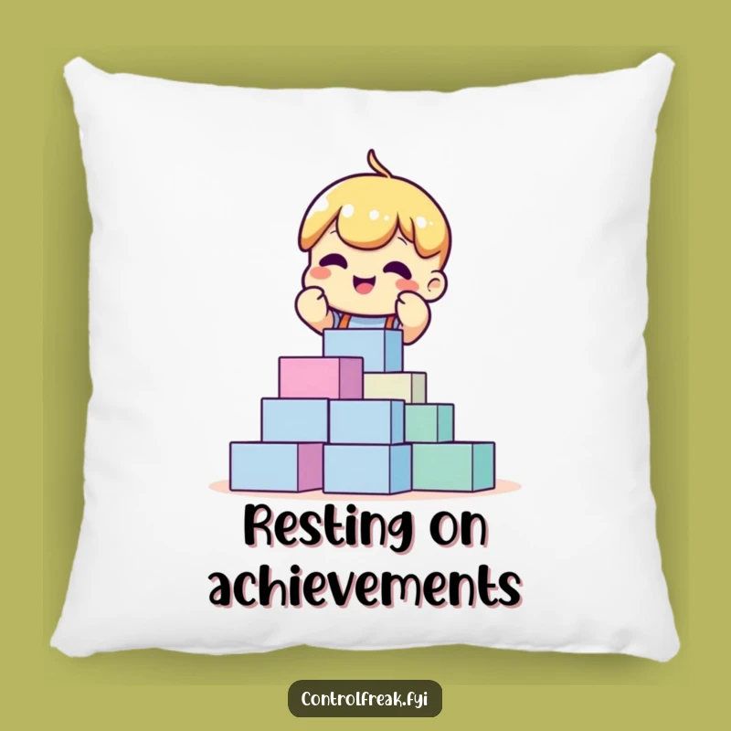 Funny Block Stacking Pillow: Cozy Neatness Cushion, Relaxing Gift