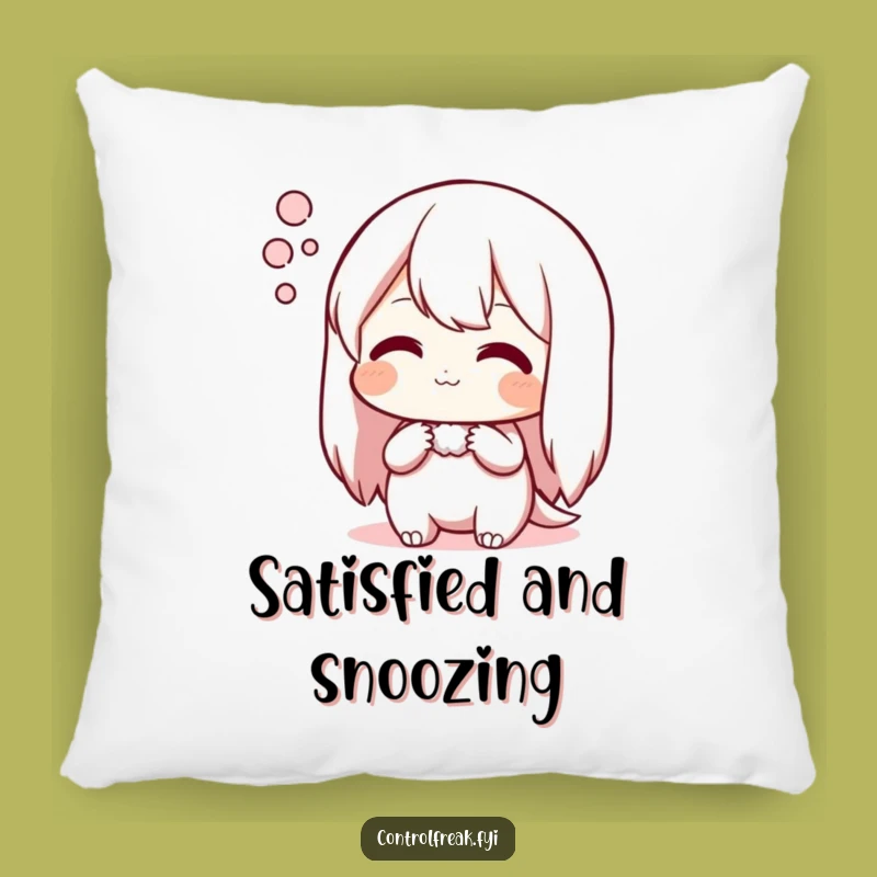 Funny Pillow: Contented Sigh - Cozy Funny Gift Accent