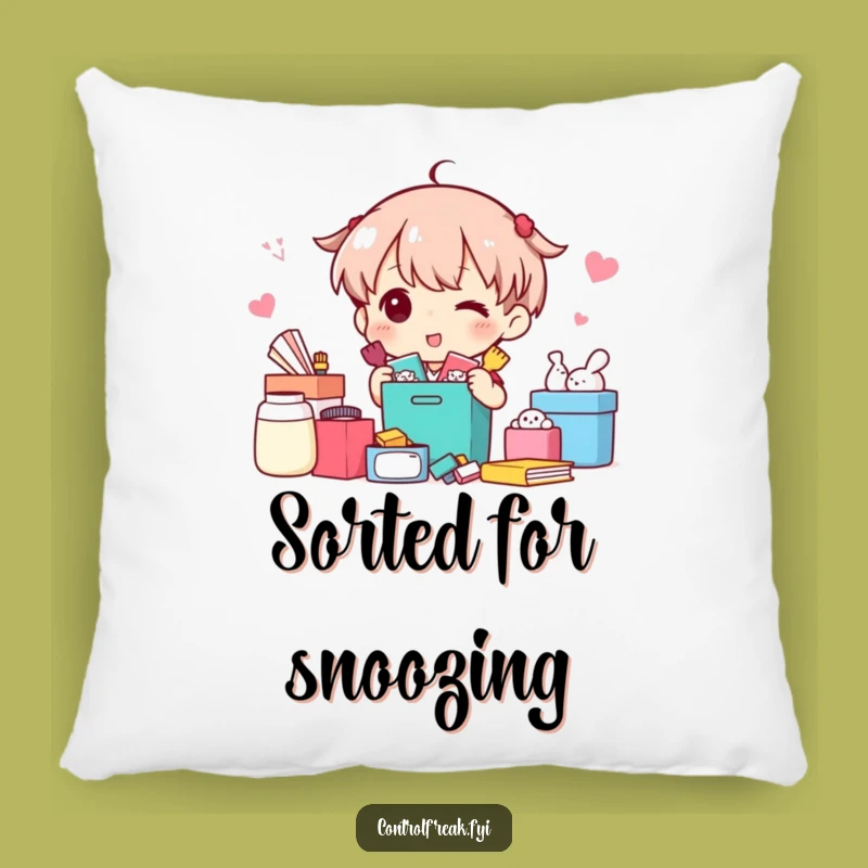 Funny Pillow: Sorting Success - Cozy and Hilarious Cushion for the Organized Whiz