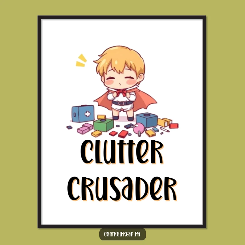 Funny Hero Organizing Art - Instant Comical Decor Gift