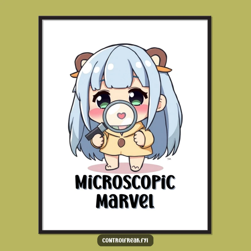 Funny Digital Art Print: Detail Detective - Witty Decor for the Inquisitive Mind