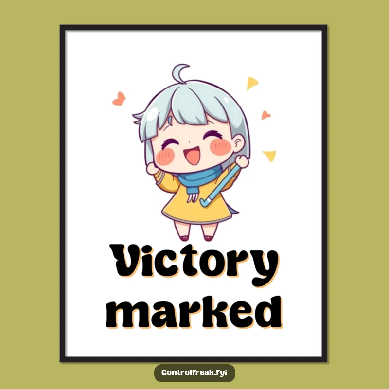 Funny 'List Master' Digital Art: Printable Character Checking Off Goals, Perfect Gift for Instant Organized Fun!