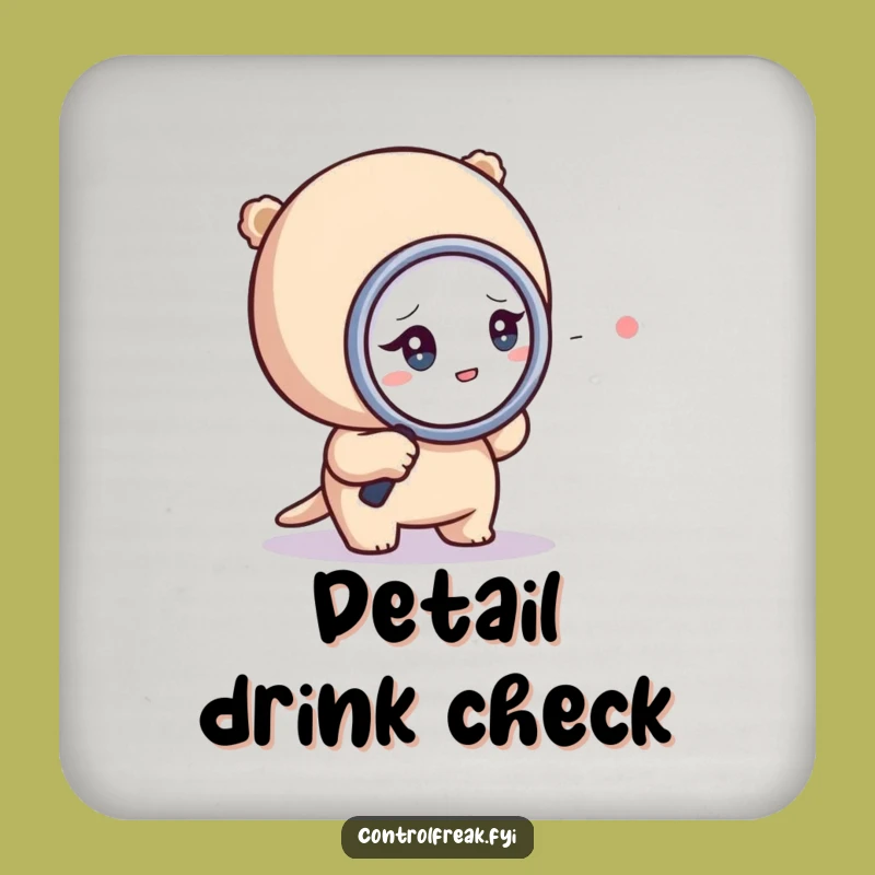 Funny Drink Coaster: Tiny Character Magnifying Dot, Table Detail Gift