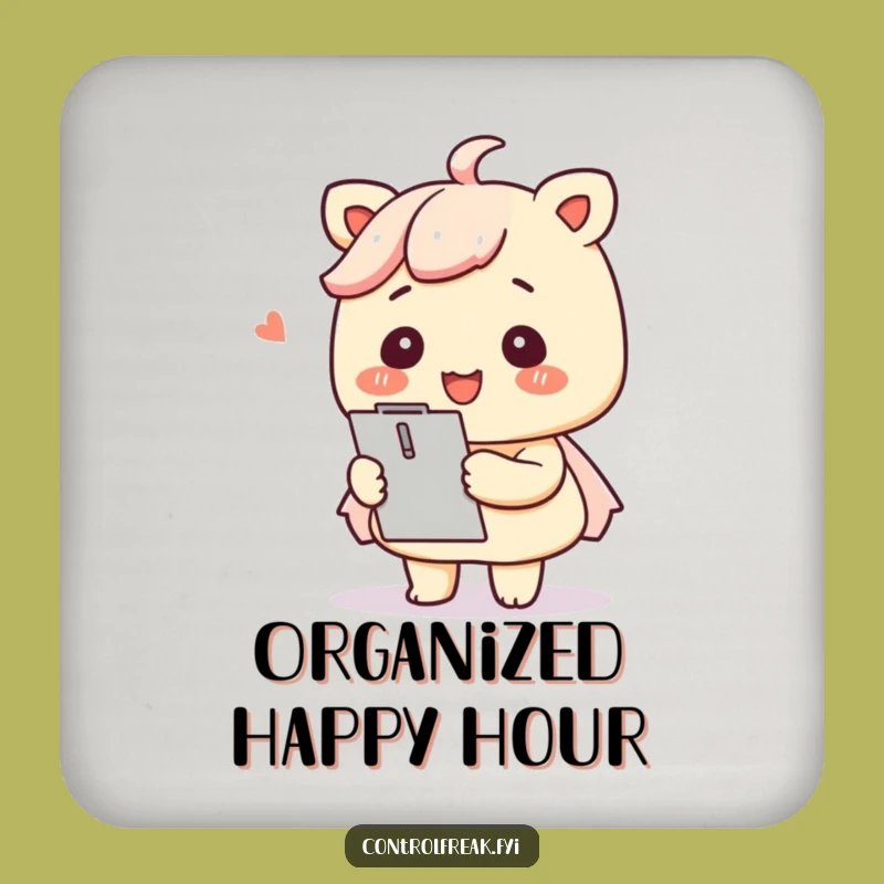 Funny Kawaii Organizer Coaster - Tidy & Smiling!