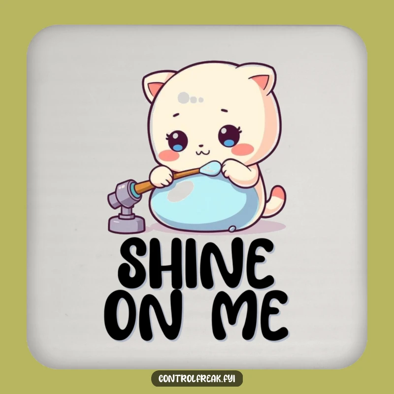Funny Kawaii Polisher Coaster - Shiny & Protected!