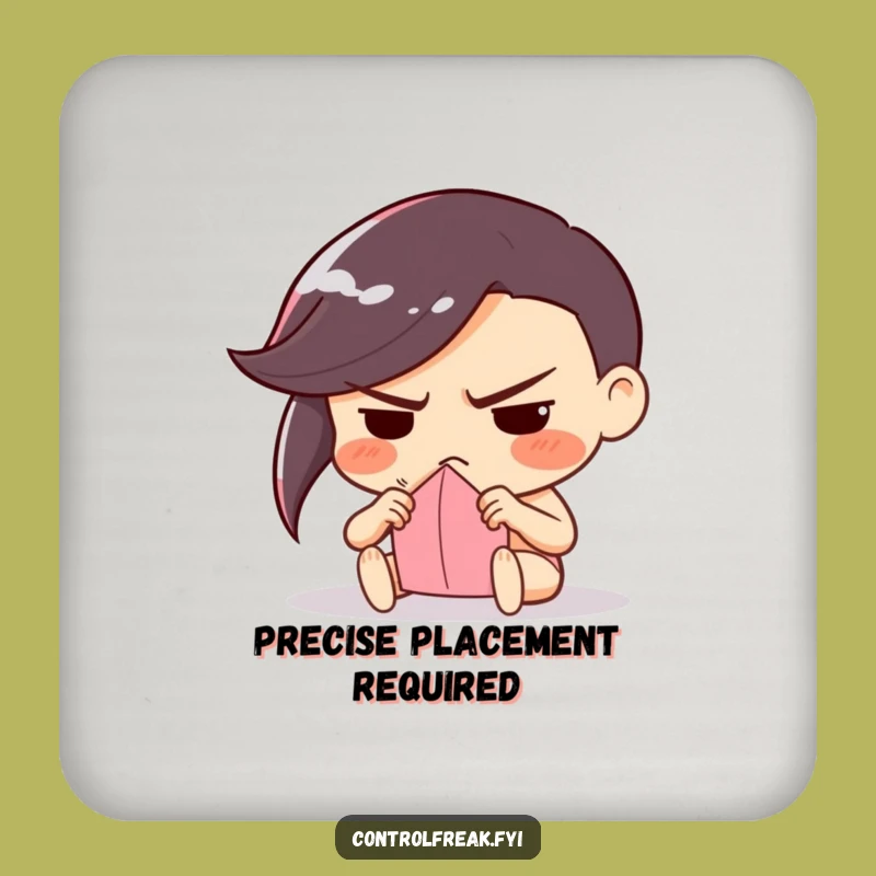 Funny Frowning Folder Coaster: Precise Drink Holder, Small Gift