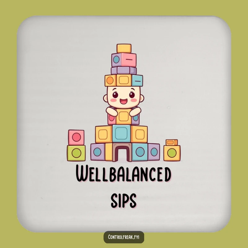 Funny Symmetrical Tower Coasters - Protect Surfaces with Balance