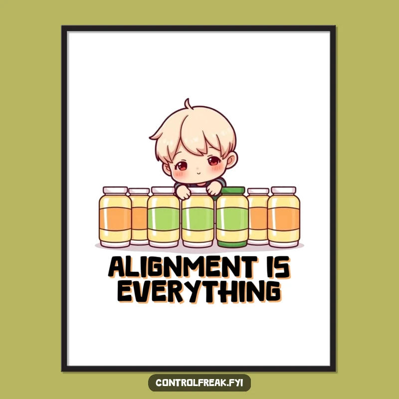 Funny Poster: Perfectionist Prankster - Witty Decor for the Detail-Obsessed Humorist