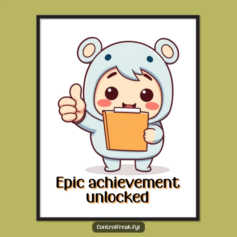 Funny Clipboard Motivation Poster: Hilarious Art for Your Energetic Space