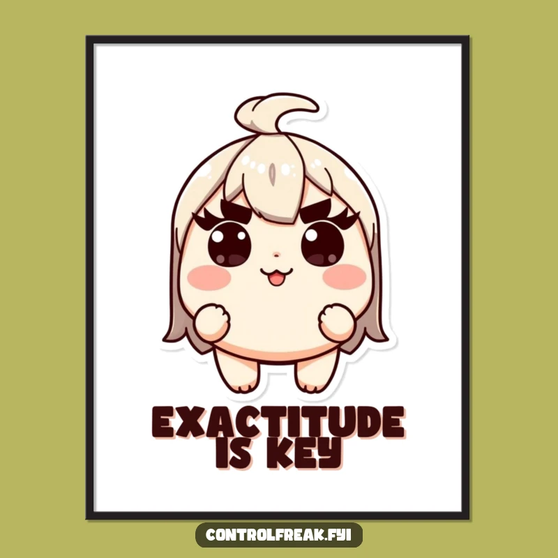 Funny Kawaii Precision Poster: Art for the Exacting