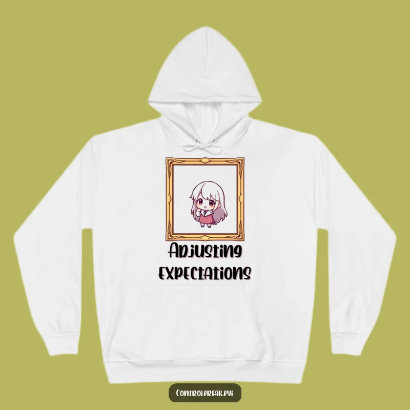 Funny Decorator Hoodie: Character Adjusting Tilted Frame, Cozy Funny Gift