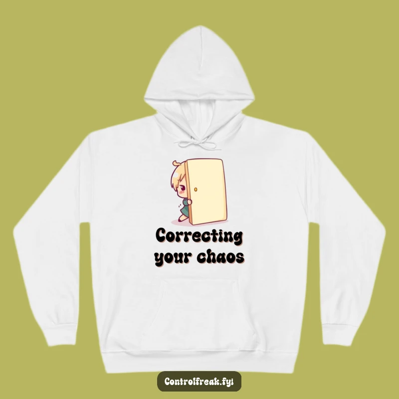 Funny Orderly Character Hoodie - Cozy Playful Correction Comfort, Perfect Present