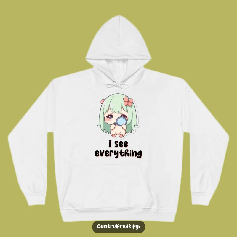 Cozy Funny Kawaii Magnifying Glass Hoodie: For the Detail Detective