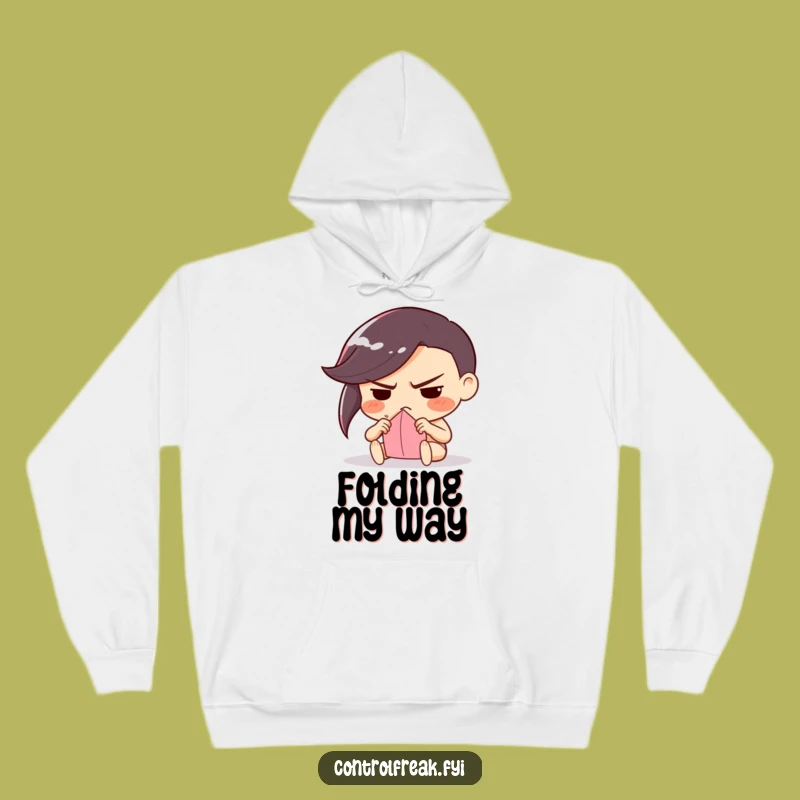 Funny Frowning Folder Hoodie: Focused Craft Apparel, Cozy Gift