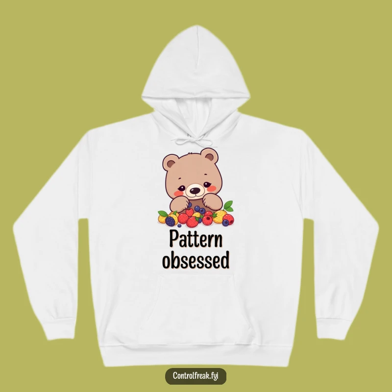 Funny Bear Hoodie: Cozy Up with Geometric Berry Arranging, Perfect for the Focused, Funny Gift