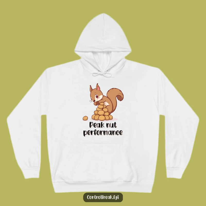 Cozy Funny Squirrel Pyramid Hoodie - Warm Gift for Nutty and Organized Personalities