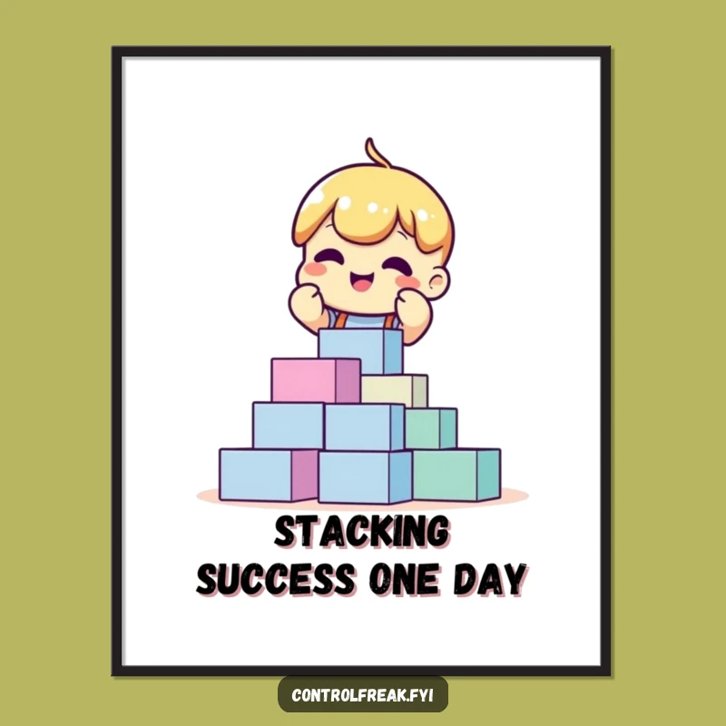 Free Printable Wall Art: Perfectly Stacked Blocks - Playful Decor Download!