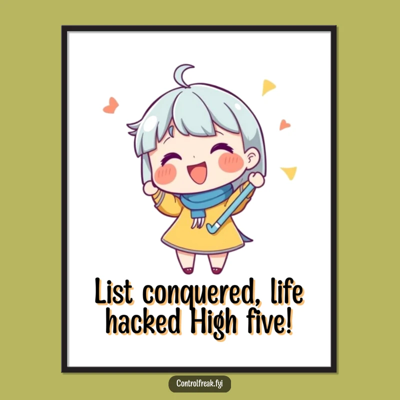 Funny Free Printable Wall Art: Checklist Character, Quirky Downloadable Home Decor