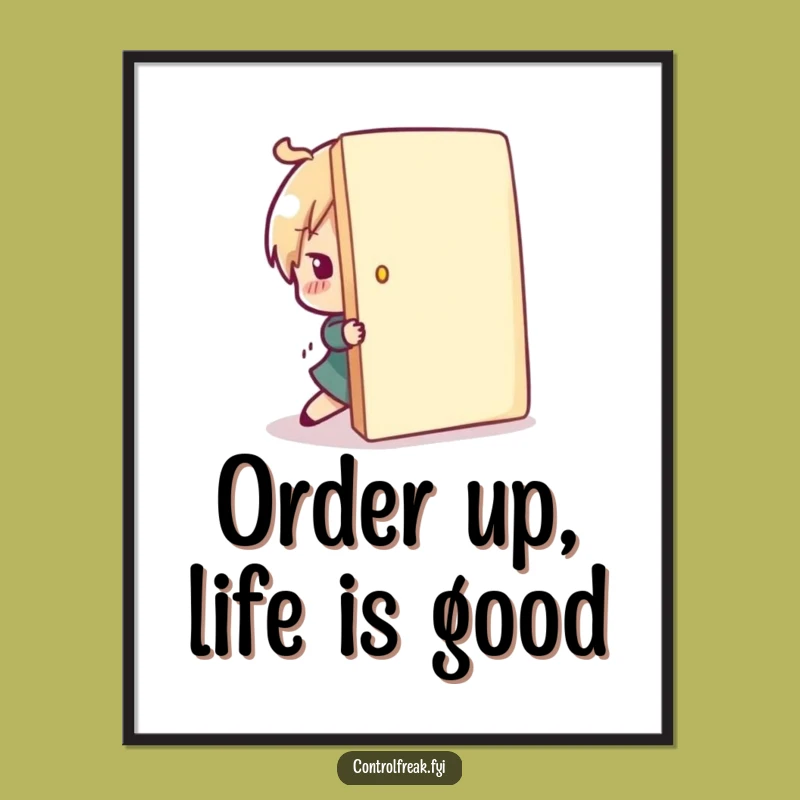 Funny Free Printable Wall Art: Line-Up Character, Orderly Decor