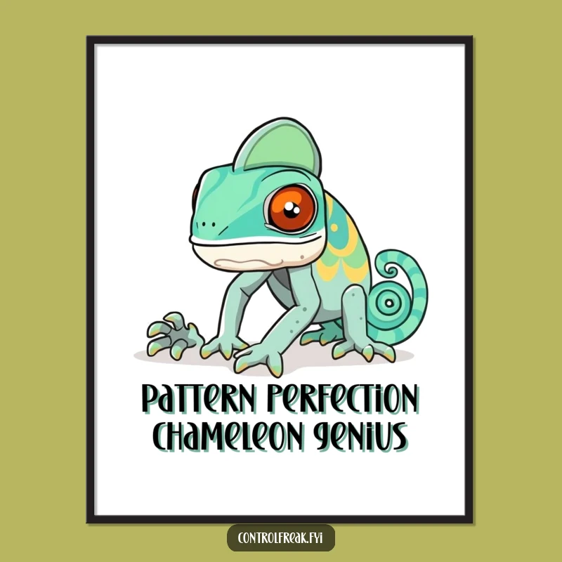 Hilarious Free Printable Wall Art: Chameleon Pattern Perfection - Downloadable Decor