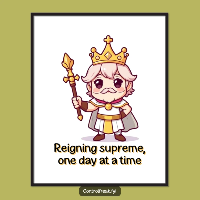 Funny Free Printable Wall Art: Regal Character, Hilarious Royal Downloadable Poster