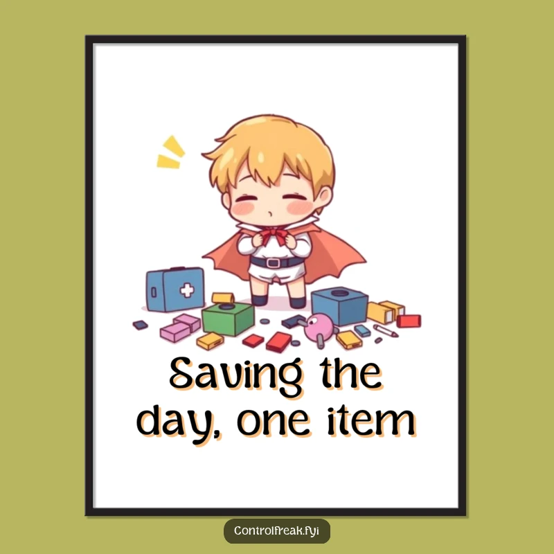 Free Printable Wall Art: Funny Superhero Organizer Downloadable Decor for Any Room