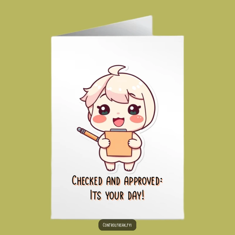 Free Printable Birthday Card: Cheerful Planner Character, Joyful Downloadable Gift