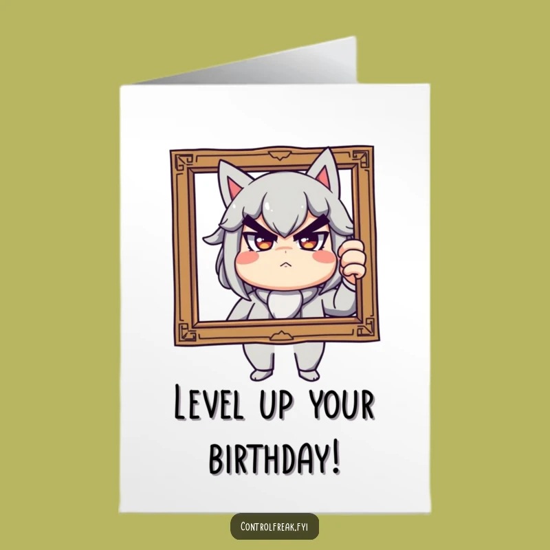 Free Printable Birthday Card: Frame Fixer Funny Character, Perfect Downloadable Gift