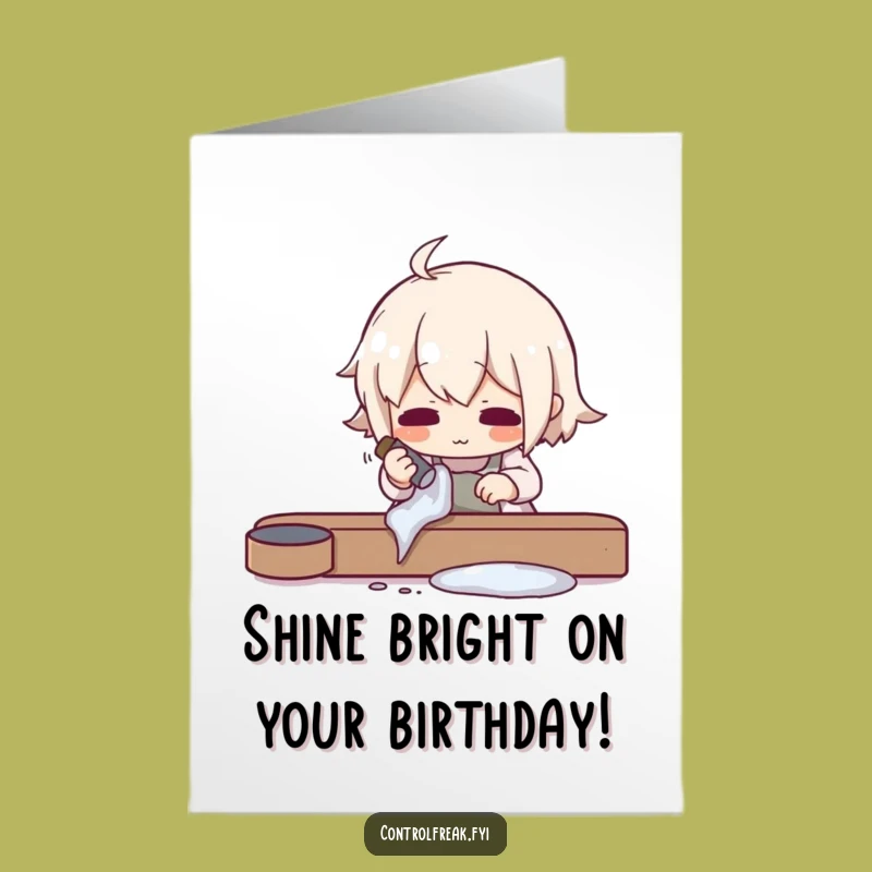 Free Printable Birthday Card: Shine On Funny Character, Perfect Downloadable Gift