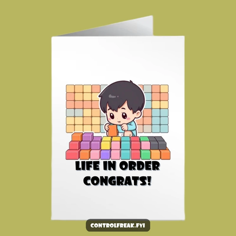 Free Printable Congrats Card: Organized Character, Tidy Success, Hilarious Downloadable Wishes!